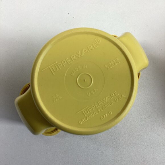 Vintage Tupperware Sugar Creamer Container Set Harvest Gold USA 574 577 - Picture 5 of 13